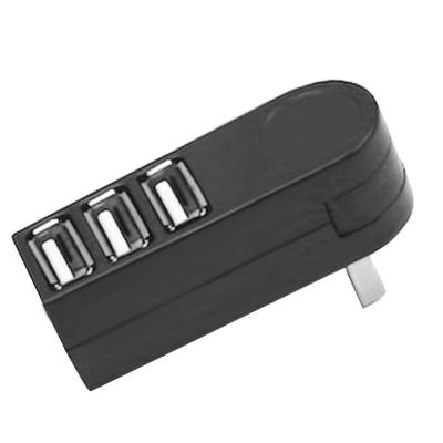 China ABS 4 Port USB HUB Splitter , 270 Degrees Rotating High Speed 3 Ports USB HUB for sale