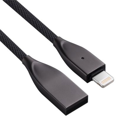 China Auto Disconnect Charging Cable Lightning Nylon Braided USB Cable 1.2M for sale