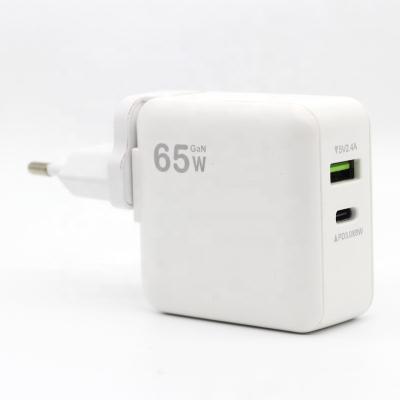 Китай Складной заряжатель USB c PD3.0 быстрый поручая 65W GaN продается