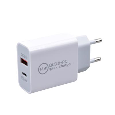 China Qualcomm 3.0 Quick Charge 2 Port 18W USB C Wall Charger for sale