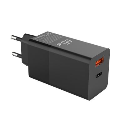 China Fast Charging 3 Port 65W Type C PD 3.0 Wall Charger for sale