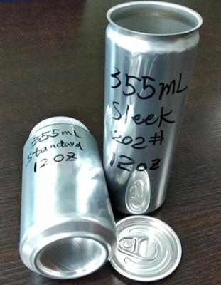 Cina B64 latta esile di alluminio 12oz del cappuccio 156.6mm per lo spazio in bianco libero della cola BPA in vendita