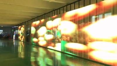 China Semi Outdoor 1000x500mm Transparent Video Glass Screen 1000-5000nits for sale
