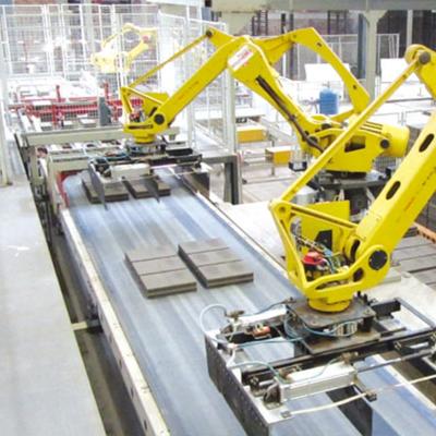China amarelo automático da máquina de fatura de tijolo do empilhador do robô do tijolo 700kg à venda