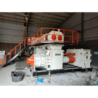 China Brick Plant Machine JKY70 Double Stage Vaccum Extruder With Capacity 35000-45000 Bricks/hr for sale