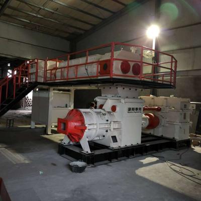 中国 CE ISO 認証されたレンガ工場機械 焼いた粘土レンガの生産のためのダブルステージ真空挤出機 販売のため
