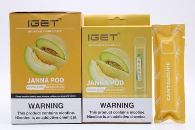Chine Stylo électronique d'IGET JANNA 1.6ml Vape, cigarette liquide de 450 souffles E à vendre