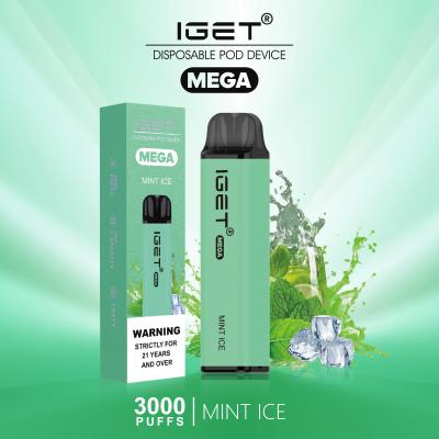 Chine Le stylo jetable MÉGA 3000 d'Iget Vape de la nouvelle conception 2022 souffle des e-clopes à vendre