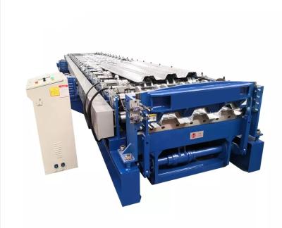 China 1.5mm Touchscreen Deck Floor Roll Forming Machine Gear Motor Driven By Inverter for sale