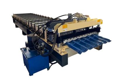 China Roofing Tile Making Machine Glazed Tile Step Roll Forming Machine for sale