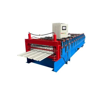 China Double Layer Wall Panel Roll Forming Machine IBR Roll Forming Machine 7.5kw for sale
