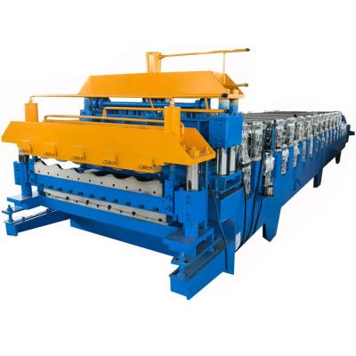 China Color Sheet Double Layer Roll Forming Machine Deck Roll Former Energy Efficiency for sale