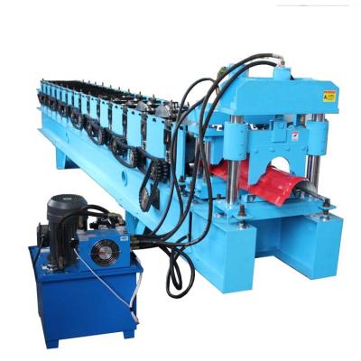 China Color Steel Roll Metal Roof Ridge Cap Roll Forming Machine PCL Control for sale