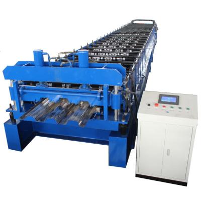 China Galvanized 0.7-2.0mm Roof Deck Roll Forming Machine Ce / Iso9001 for sale