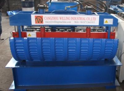 China Color Steel Glazed Roof Tile Roll Forming Machine 0.3-0.8mm Thickness for sale