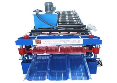 China Aluminum Roof Sheet Double Layer Roof Panel Roll Forming Machine PLC Control for sale