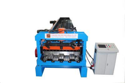 China Multi Story 24stations Floor Deck Roll Forming Machine Steel Plate Tile Making for sale