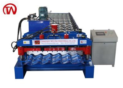 China Outdoor Decorative Glazed Tile Roll Forming Machine 0.5-0.6mm Thickness for sale