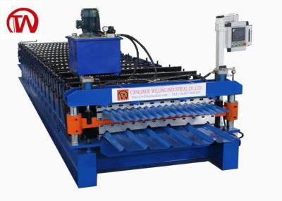 China Kundengebundene Farbe beschichtete Cer PLC-die Stahlfliesen-Rolle, die Maschine bildet zu verkaufen