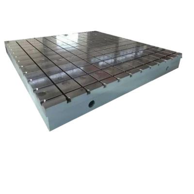 China Crossed HT250 Cast Iron Surface Plate Hand Scrap T Slotted Floor Plate for sale