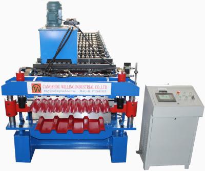 China Double Deck Ppgi Roof Sheet Making Machine Plc Control for sale