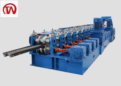 China Metal Construction Highway Guardrail Roll Forming Machine 3 Waves Gear Box for sale