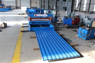 China Low Noise Trapezoidal Sheet Roll Forming Machine Metal Roof Panel Machine for sale