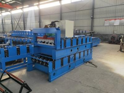 China Trapezoid 760mm 5 Ribs PLC Roof Tile Roll Forming Machine for sale