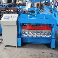 China Aluminum Plc Control 0.8mm Roof Roll Forming Machine for sale