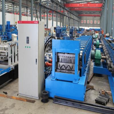 China Corrugated Sheet Steel Beams 914mm Highway Guardrail Forming Machine Chain Drive for sale