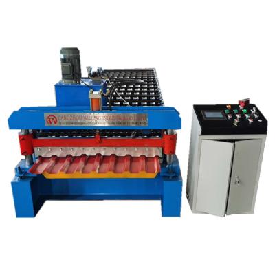 China Trapezoidal PPAL 0.8mm Metal Sheet Roll Forming Machine Automatic for sale
