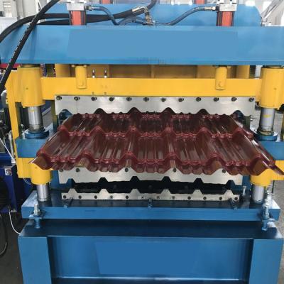 China 20m/Min Chaindrive Double Layer Roll Forming Machine 0.3mm Roof Tile Sheet Making for sale