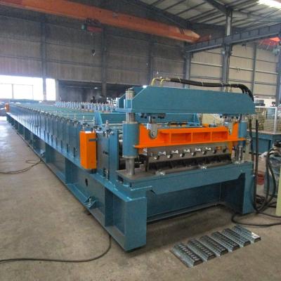 China Profile 1.2MM Deck Floor Roll Forming Machine With Pressing Dot for sale
