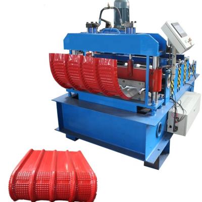 China Crimping Curved Arch Plc Roof Sheet Roll Forming Machine Automatic for sale