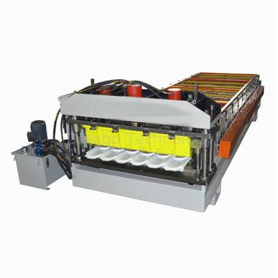 China Glazed Metal Tile Making PPGI Roof Roll Forming Machine Auto Cutting for sale