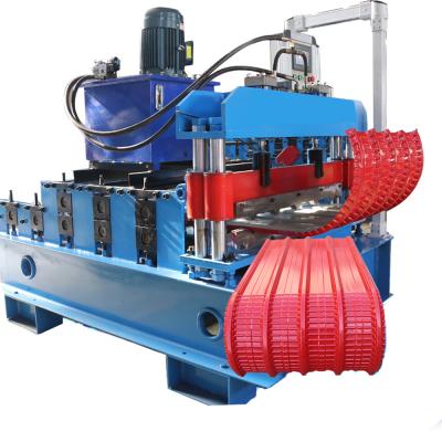 China Hydraulic Crimping Color Gl Steel Roof Sheet Making Machine Curving Vertical for sale