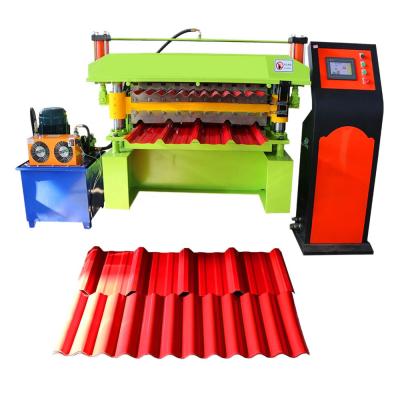 China 12m/Min Double Layer Roll Forming Machine To Trapezoidal Corrugated Metal Roof for sale