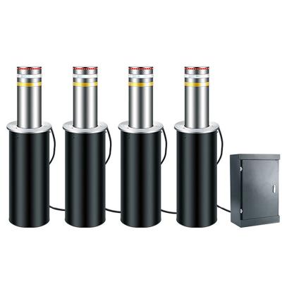 China Parking Retractable Traffic Bollards Automatic Rising Hydraulic Retractable Automatic Bollards for sale