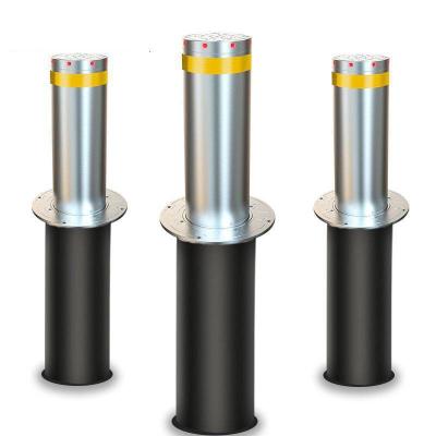 China 304 Stainless Hydraulic Retractable Bollards Automatic Rising Electric Retractable Security Bollards for sale