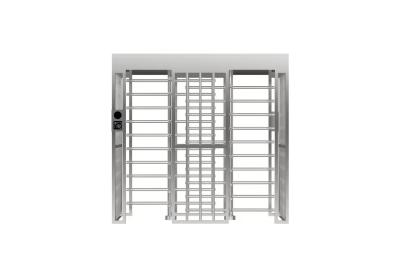 China Security Full Height Turnstile 650Mm Passage Indoor Outdoor Operation 30 Persons/Min Passing Speed for sale