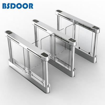 China Biometric Glass Swing Barrier Speed Gate Turnstile For Residential Entrance for sale