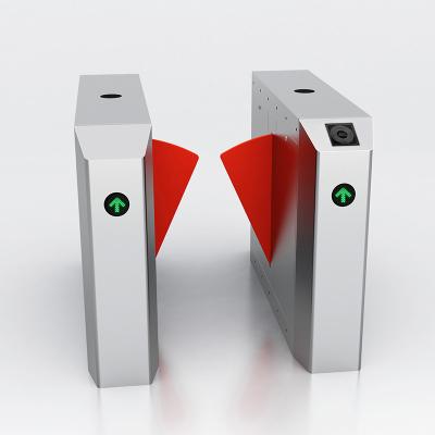 China Brush Motor Flap Metal Barrier Gates RS232 Communication Interface for sale