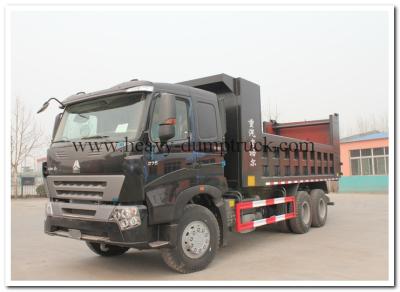 China 290hp HOWO  A7 dumper truck HYVA lifting new design cabin 18m3 cubic dumper body for sale