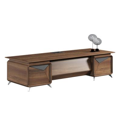 China Business Fashion Executive Office Table Light Walnut Solid Wood en venta