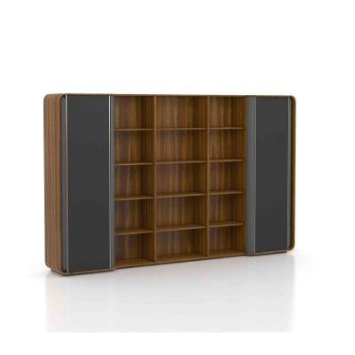 China Ebony Wood Display Office Bookcase Cabinet Walnut Color For Storage for sale