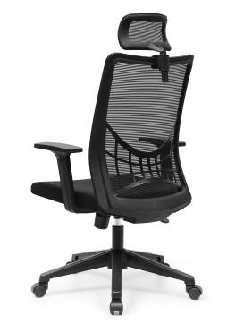 中国 2.5mmの黒い人間工学的のオフィスの椅子、360の旋回装置の人間工学的の回転イス 販売のため