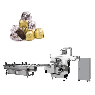 China Fully Wrapped Winding Machine Automatic Flow Wrap Machine for Chocolate by PLC Control for sale