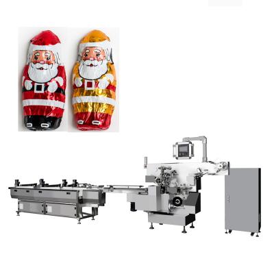 China Speed Film Chocolate Packaging Machine with PLC Control Packing Speed 200-300pics/min for sale