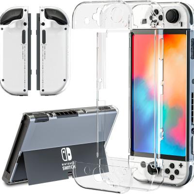 China Upgraded Nintendo Switch OLED Clear PC Kit Case Sleek And Sturdy Ultimate Protection for sale