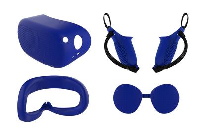 China VR Accessories Set For Oculus Quest 2 - Silicone Face Cover, Controller Grips, VR Shell, Lens Cover for sale